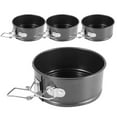 thumbnail image 2 of Juego de moldes desmontables mini de 4 pulgadas - 4 moldes pequeños para tarta de queso, pizzas y postres rápidos., 2 of 5