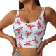 thumbnail image 1 of Fotbe Cartoon Lobsters 1 Sujetador Deportivo Largo sin Aros para Mujer con Almohadillas y Soporte Medio, Transpirable y Absorbente, Camiseta Tipo Chaleco o Tank Top-X-Large, 1 of 8