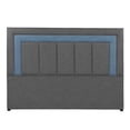 thumbnail image 4 of Box Base Cama King Size + Cabecera Bora Gris Oscuro, 4 of 8