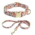 thumbnail image 5 of Collar de perro para niña, lindo collar de perro floral con flor de lazo desmontable y correa a juego, 5 of 5