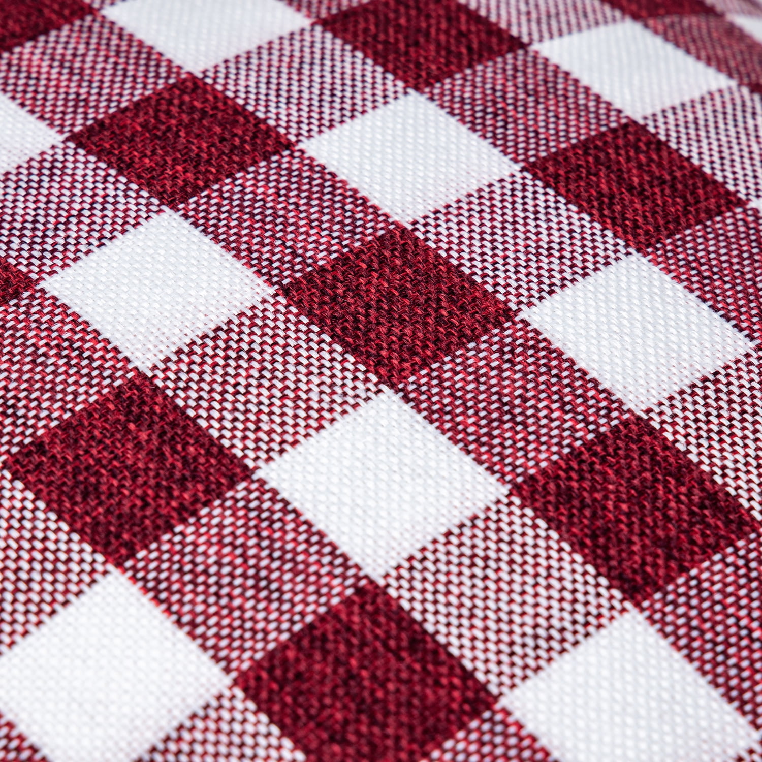 Phantoscope Checkers Series Square Decorative Throw Pillow with Inserts, Classic Retro Plaids, 20"x20", Red/White, 2 Pack