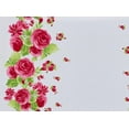 thumbnail image 2 of Zelouf Double Border Floral Print On Cotton Stretch Poplin  , Sewing, DIY, Crafts Fabric by the Yard, White/pink, 7 Yard, 2 of 2