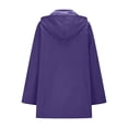 thumbnail image 6 of Bzhegqhd Women's Water-Resistant Anorak Jacket Long Sleeve Button Front Collar Lightweight Rainproof Outdoor Hiking Windbreaker Top, 6 of 7