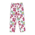 thumbnail image 4 of Goofa Watercolor Flowers Printed Soft Pajama Pants for Women, Wide Leg Comfy Casual Lounge Yoga Pants-Medium, 4 of 9