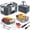 grey, variant on Electric Lunch Box Food Heater, Upgrade 100W High Power Portable Food Warmer, Heated Lunch Box for Adults Car/Home with 2L Removable Stainless Steel Container, 12V/24V/110V/220V,Grey