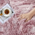 thumbnail image 2 of Softlife Super Soft Plush Tie Dye Velvet Rugs for Home Decor,Fluffy carpet For Living Room,Bedroom,5'x8',Pink Purple, 2 of 6