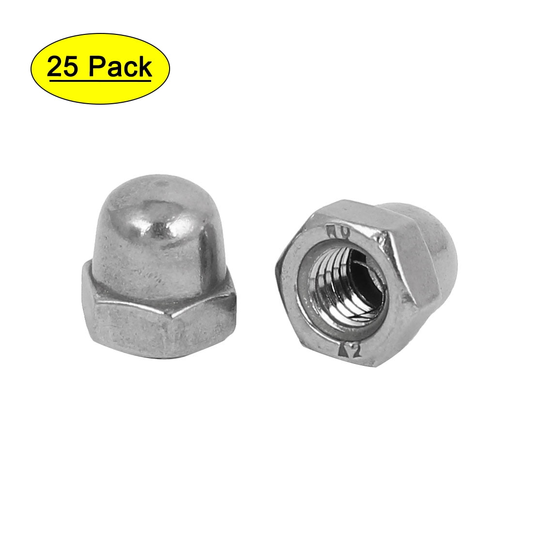 Dome 50 Cap Hex Nut A2 Stainless Steel M8-1.25 or 8mm Acorn