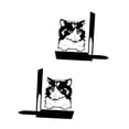 thumbnail image 3 of 2 Sujetalibros Metálicos con Forma de Gato, Soporte para Libros, Elegantes, Ahorran Espacio, Resistentes Al óxido, Organizador de Libros para, 3 of 7