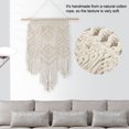 thumbnail image 2 of Macramé tejido, estilo nórdico, bohemio, hecho a mano, con borlas, para colgar en la pared, tapiz bohemio, multifuncional, 2 of 8
