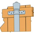 thumbnail image 1 of Simpson Strong Tie PGT2Z-R-WEST 2.37 in. Pipe Grip Tie, 1 of 1