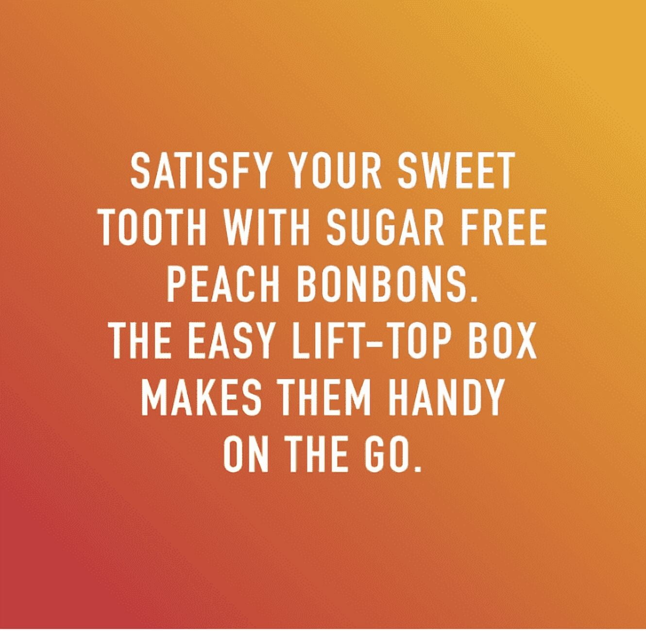 Swiss Imports Sugar Free Bonbons Hard Candy Drops, Peach, 1.4 oz/ 40g Box, 9 Pack