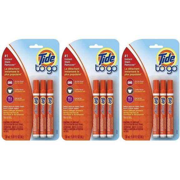 Tide To Go Instant Stain Remover Liquid Pen,Pack Of 9