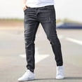 thumbnail image 2 of Bpyeka Men's Casual Stretch Skinny Jeans, Button & Zipper Fly Slim-Fit Jogger Denim Pants with Pockets, 2 of 6