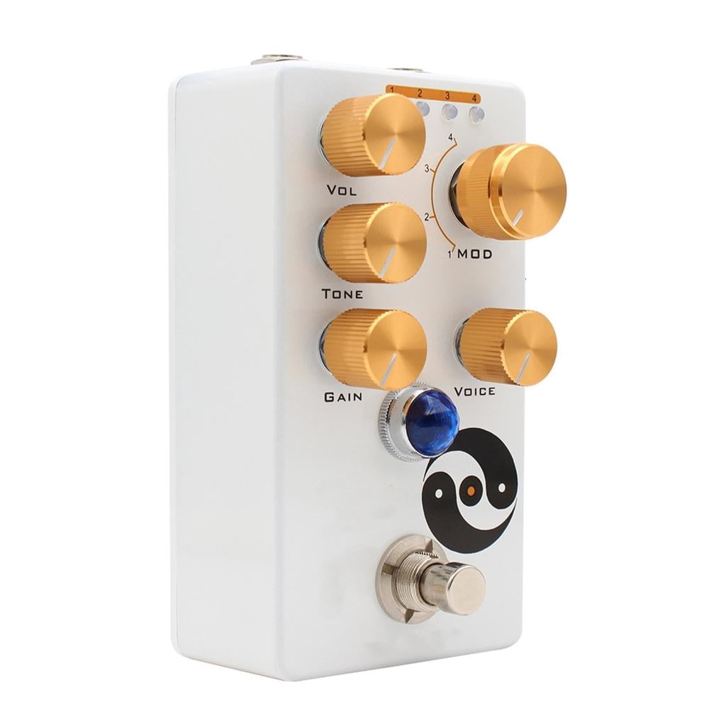 Osdhezcn Guitar Overdrive Effects Pedal Volumes/Tone/Gains/Voice/4 Mode Knob Overdrive Effector Electric Guitar Accessories