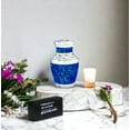 thumbnail image 6 of JAGASY Blue Urn for Funeral - Memorial Urn for Ashes Adult Male & Female - Blue & Black Decorative Urns for Human Ashes - Funeral Urns for Mom - ( 3 Inch), 6 of 7