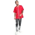 thumbnail image 5 of Victorious Men's Classic Baseball Jersey with Trim BJ42 - RED - Large, 5 of 5