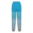 thumbnail image 4 of DeHolifer Sweatpants for Women Trendy High Waist Drawstring Gradient Color Joggers Sweatpants Straight Leg Trousers with Pocket Light Blue L, 4 of 5