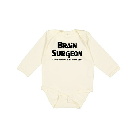 

Inktastic Brain Surgeon Zombie Fighter Boys or Girls Long Sleeve Baby Bodysuit