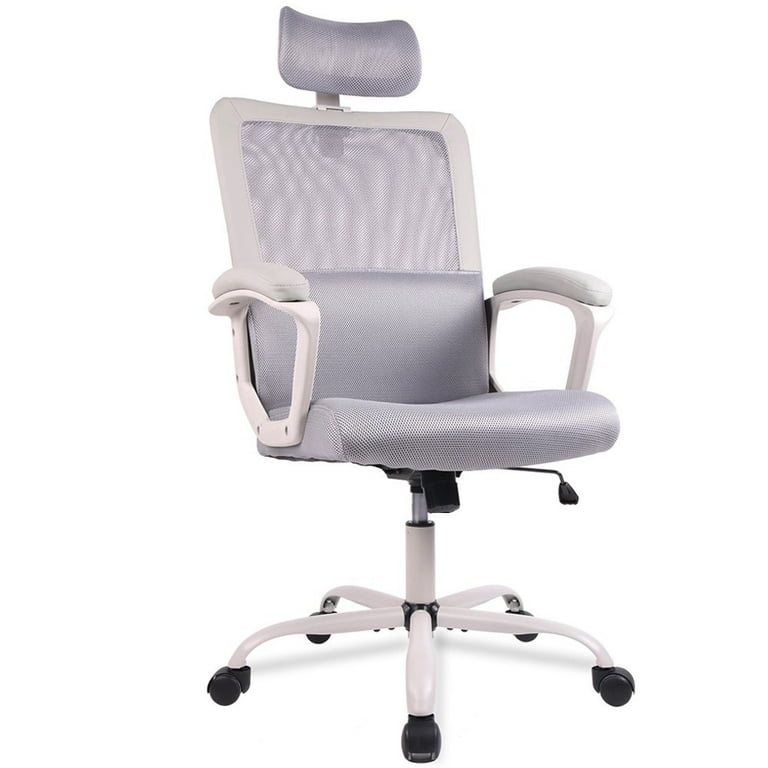 Mika Grey + Chrome With Padded Seat Upholstered Office Chair