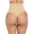 thumbnail image 3 of VASLANDA 2 Pack Women Basic Every-Day Shaping Panties Thong Underwear Beige XXXL, 3 of 8