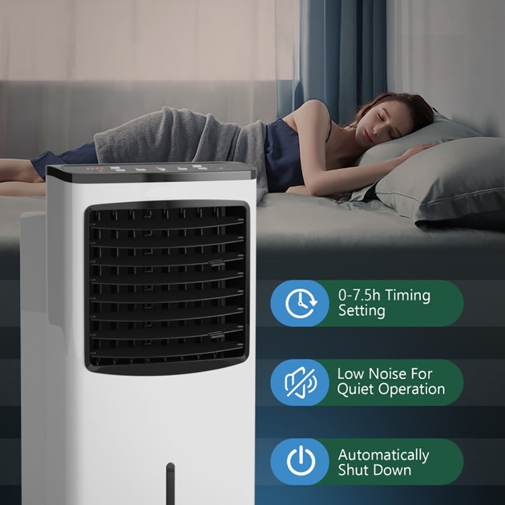 Spaco 3-in-1 Portable Evaporative Air Conditioner Cooler with Remote Control for Home, Air Conditioners, Mist Cooling Fan, Portable Ac Units for Rooms, Bedroom, Office, White