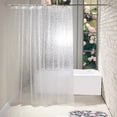 thumbnail image 2 of Mosey Waterproof Shower Curtain with 3D Translucent Hexagon Pattern Anti-Mould Easy to Clean Thickened Shower Curtain, 2 of 7