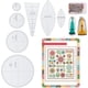 thumbnail image 5 of Injueey Kit de plantillas, regla de corte de bordado de acolchado acrílico, sastre portátil reutilizable, costura artesanal artesanal Artesanía 7 piezas/juego, 5 of 6