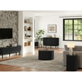 thumbnail image 3 of LINSY HOME Fluted Coffee Table Round with Large Storage, Mid-Century Coffee Table for Living Room with Sliding Tambour Door, Black, 3 of 7