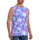 thumbnail image 2 of Fotbe Blue Skull Daisy Men's Camiseta sin Mangas Estampada para Hombres, Playera Casual para Gimnasio, Entrenamiento, Playa-X-Large, 2 of 7