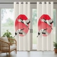 thumbnail image 5 of Outdoor Curtains for Patio Waterproof, Vintage Birds Red Sun Outdoor Privacy Panels Grommet, Retro Art Animals Blackout Outside Curtains for Porch/Cabana/Pergola/Gazebo 54"x108", 1 Panel, 5 of 8