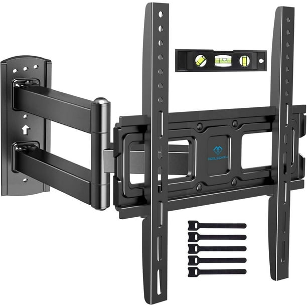 Tv Wall Mount Bracket Full Motion Single Articulating Arm For Most 32 55 Inch Led Lcd Oled Flat Curved Tvs With Tilt Swivel And Rotation Up To 77lbs Vesa 400x400mm Com - Curved Tv Wall Mount 55 Inch