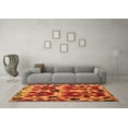thumbnail image 3 of Ahgly Company Indoor Rectangle Abstract Orange Modern Area Rugs, 8' x 10', 3 of 4