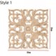 thumbnail image 4 of Aplique de estilo europeo de madera maciza, cuadrado, tallado, flor cuadrada, puerta, corazón, flor, accesorios de decoración de muebles, 4 of 5