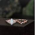 thumbnail image 2 of Opal Ring Gold Engagement Ring Engagement Birthday Band Ring Gift For Women, 2 of 4
