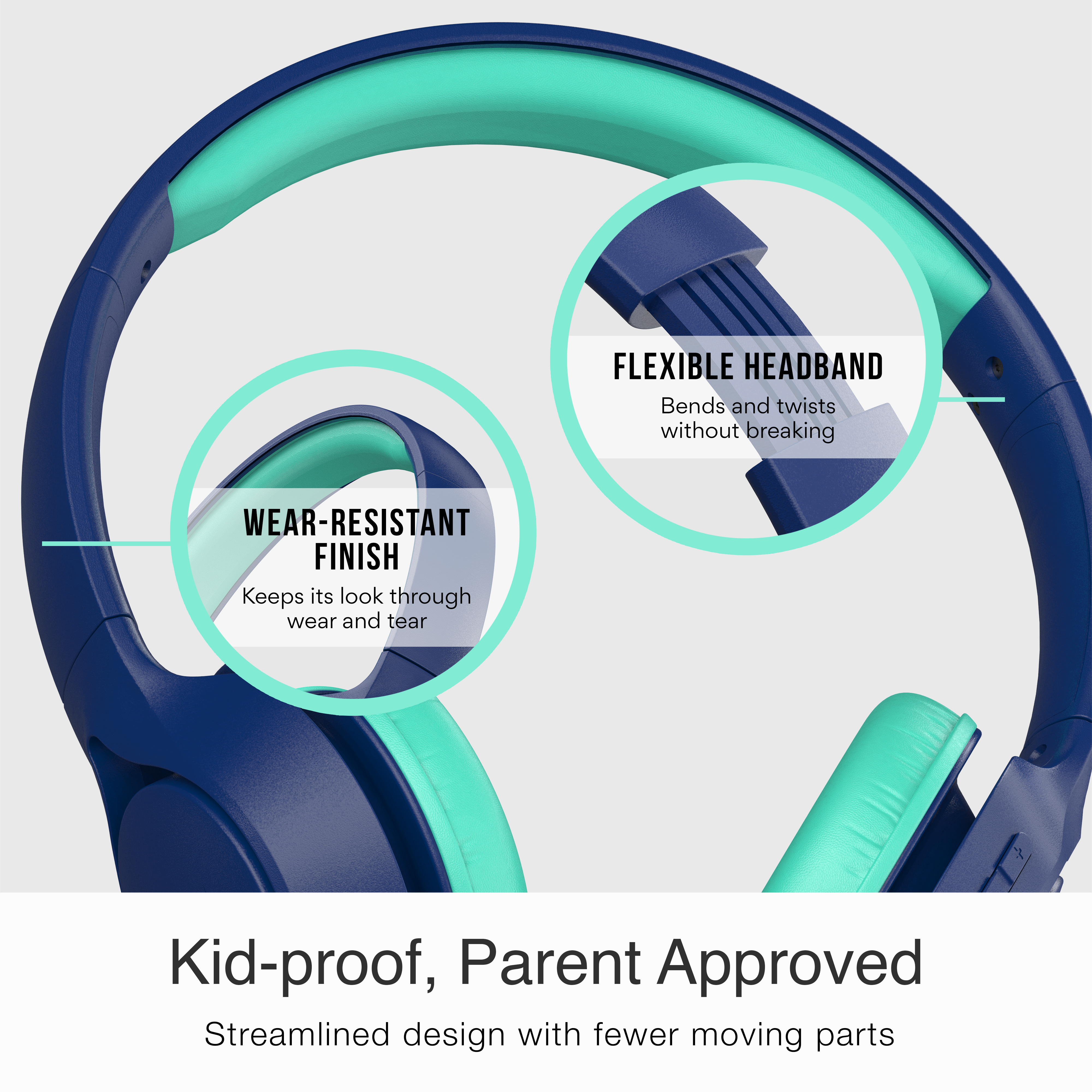 MEE Audio KidJamz Bluetooth Wireless Kids Headphones, Blue photo 4