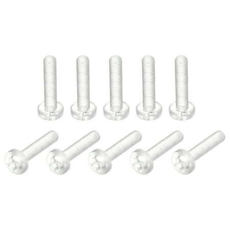 

M2x12mm Plastic Phillips Bolts PC Pan Head Machine Screws Transparent 50 Pack