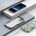 thumbnail image 6 of for iPhone 17 6.1-inch Case [Compatible with MagSafe] Built in Invisible Stand, Military Grade Shockproof Soft TPU Protective Cover Case,Grey,For iPhone 17, 6 of 8