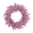 thumbnail image 2 of Guirnalda de flores flocadas artificiales, adorno de 18 pulgadas, decoración de fondo de fiesta Rosado Macarena Corona de puerta delantera, 2 of 5
