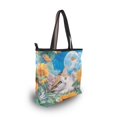 thumbnail image 6 of Women's Tote Handbag Cloth Handbag Large Tote Bag Shopping Bag Playful Cat Lying Sunflowers, 6 of 8