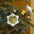 thumbnail image 7 of 3drose, California, Napa Valley, Sonoma County. White Grapes on Vine., 3 inch Snowflake Porcelain Ornament, 7 of 7