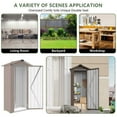 thumbnail image 3 of Villeston 2.7' x 1.8' High Quality Galvanized Iron Sheet, Waterproof Design, with a Solid Lock System, Easy to Assemble and Move,Brown, 3 of 8