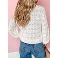 thumbnail image 3 of Fashion Short Cardigan Knitted Sweaters Women Autumn And Winter Long Sleeve Front-open V-neck Button-down Tops Clothes, 3 of 9