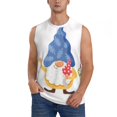 thumbnail image 6 of Daiia Autumn Funny Gnomes Printed Men's Tank Tops,Casual Soft Sleeveless Gym Muscle Shirts Bodybuilding Tee-Large, 6 of 8