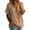 Khaki, variant on Women Cotton Linen Button Tops Casual Short Sleeve Shirt Blouse Collar Blouse Casual Loose Fit Tunic Tshirts Mint Green,L