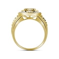 thumbnail image 2 of FB Jewels 10kt Yellow Gold Mens Round Diamond Square Frame Cluster Ribbed Ring 3/4 Cttw, 2 of 2