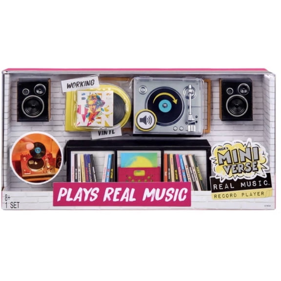 MGA's Miniverse Real Music Record Player Mini Collectibles, Mini Playable Record Player, Collectors, Gift, Beethoven