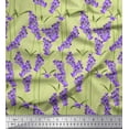 thumbnail image 1 of Soimoi Cotton Duck Fabric Leaves & Lavender Shirting Print Fabric by The Yard 56 Inch Wide, 1 of 1