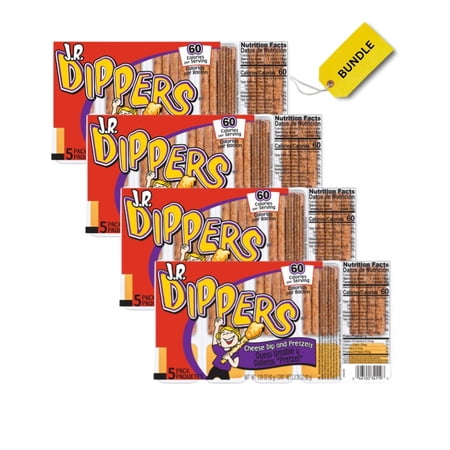 J.R. Dippers Cheese Dip & Pretzels Sticks 4 Pack Bundle