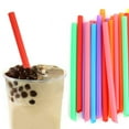 thumbnail image 4 of 100PCS Colorful Drinking Straw Plastic Disposable Wide Straws for Milk Tea Mixed Colors, 4 of 6