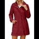 thumbnail image 2 of Chaqueta Impermeable para Mujer con Capucha, Abrigo Impermeable para Mujer, Cortavientos Vino Tinto XL, 2 of 8